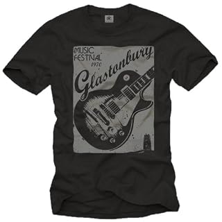 Musique T-Shirt Homme Rock Guitare Noir S-XXXL - Les Beatles, Paul McCartney, John Lennon, RIngo Starr, George Harrison