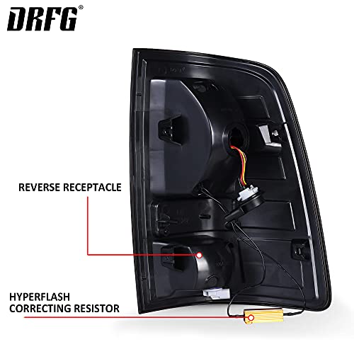Led Tail Lights Assembly Compatible For Dodge Ram 1500 09-18/ Ram 2500/3500 10-18 Smoked Black Taillights Brake Rear Lamps, Passenger & Driver Side #TOP5