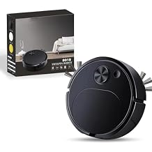 Robot Vacuum Cleaner, Powerful Suction Quiet Robotic Vacuum Cleaner Cleans Hard Floors to Low Pile Carpets Ideal for Pet Hair