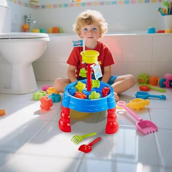 Стол с песком и водой центр водных развлечений на открытом воздухе для детей и девочек идеально подходит для газона сада заднего двора пляжа патио и игровой площадки