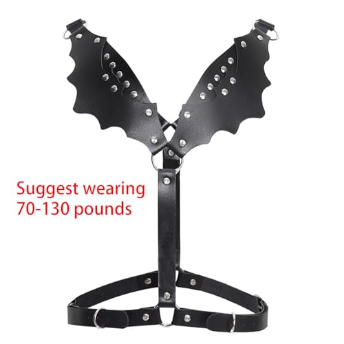Shoulder Harness with Wing Decors Adjust Length Chest Straps Adult Unisex Chest Belt for Nightclub Wear4