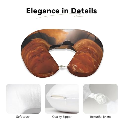 Almohada de viaje U de espuma viscoelástica lavable miniatura 3