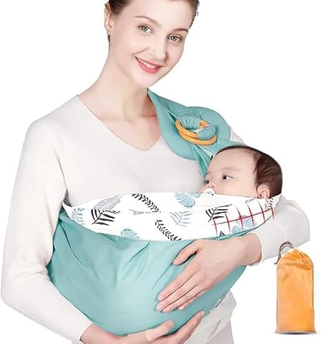 Jukkre Soft Baby Wrap Sling Carrier – Adjustable with Wooden Ring, Breathable Cotton Fabric for Infant & Toddler Support – Hands-Free Comfort & Mobility for Parents-image-49