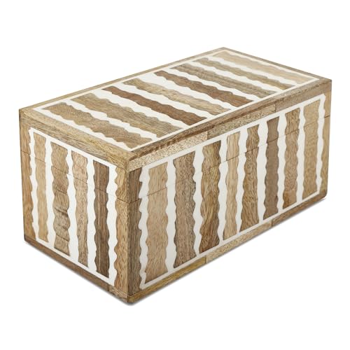Image of Handicrafts Home 10x5x5 Decorative Box Handmade Storage Organizer Boxes with Lids Keepsake Gift Trinket Box Display Box, Kept Safari