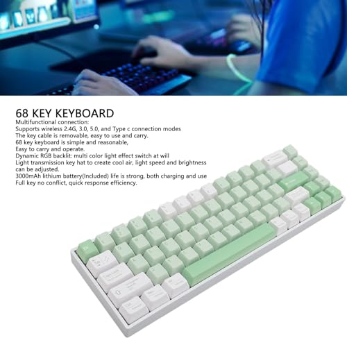 Clavier mécanique 60% rétroéclairé doté d'interrupteurs bleus tactiles et durables