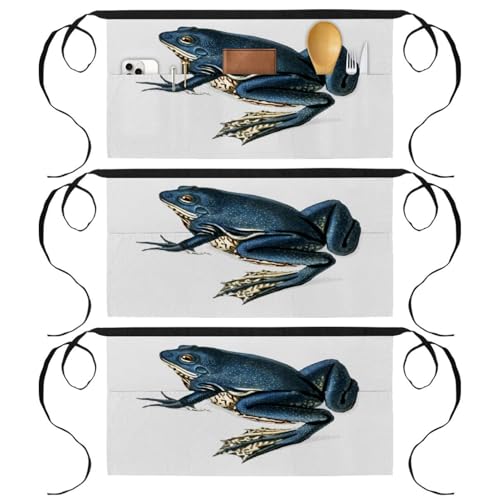Demi-tablier de cuisine pour herboriser ses outils lot de 3 tabliers courts de nettoyage