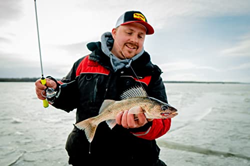 Northland Fishing Tackle Glass Buck-Shot Ice Fishing Jigging Spoon, Glo White, 1/8 Oz For Walleye, Perch, And Crappie #TOP4
