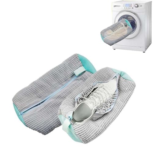 Tibemi靴用洗濯ネット 2個入り ランドリーネット 靴 洗濯ネット靴用 円筒型上履きあらい洗濯機 靴洗いネット ポリエステル素材型崩れ防止 スニーカー 洗濯ネット 靴 洗濯ネット ドラム式 多用途 耐久性 汚れをかき出す 男女兼用 家庭用シューズ収納バ