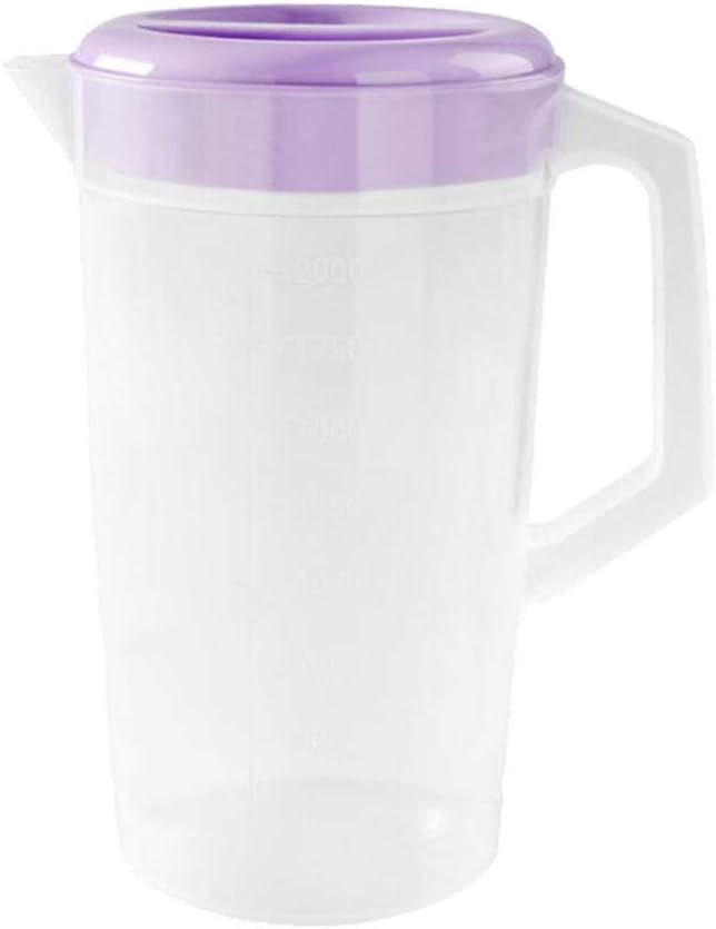 DOITOOL 2300ML Gallon Water Jug with Lid- Plastic Pitcher Water Filter Pitcher- Heavy- duty Iced Tea Jug for Drinking Lemonade Juice Beverage Ice Tea （ Violet ）
