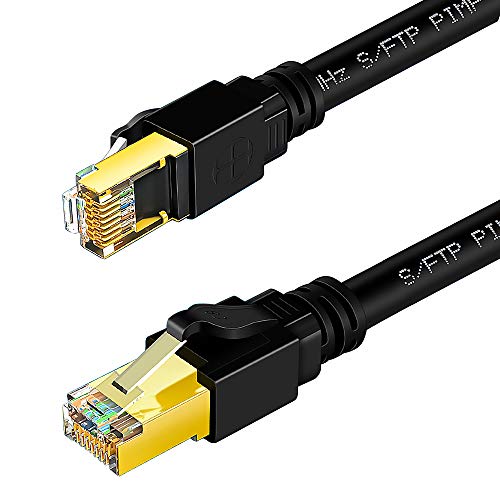 ManKn Câble Ethernet CAT8 2 m DDS-DUDES 40 Gbit/s 2000 MHz réseau Internet haut débit Gigabit Cordon Cover