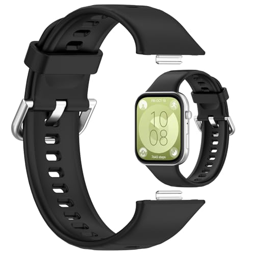 Bracelet sport Huawei Watch Fit 4 en silicone étanche noir
