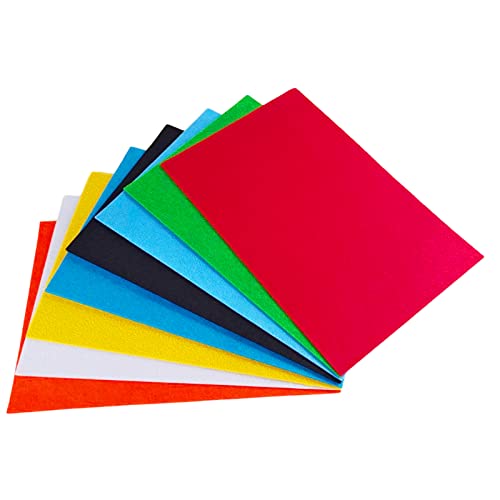 Image of Jtnohx Stiff Felt, 2mm Thick Felt Sheets for Crafts, 8 inchx12 inch Hard Felt Fabric Squares 8Pcs for DIY Projects (Blue Green Series)