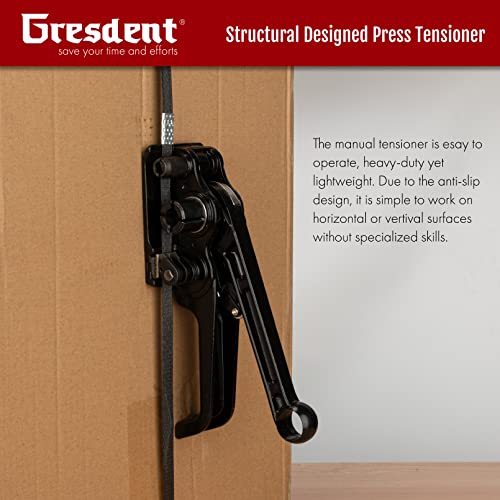 Image of Polyester Strapping Silent Tensioner and Cutter Manual Strapping Tools Windlass for 1 /2 inch - 3 /4 inch Width Polyester Polypropylene Strapping(Black)