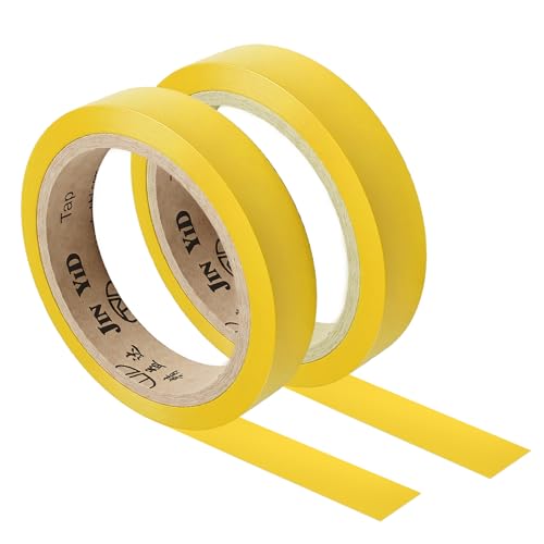 FOCMKEAS 2 Rolls Grip Finishing Tape, 0.4" x 8.7Yd, Yellow
