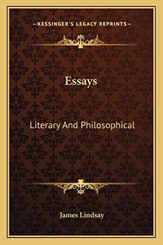 Essays: Literary And Philosophical