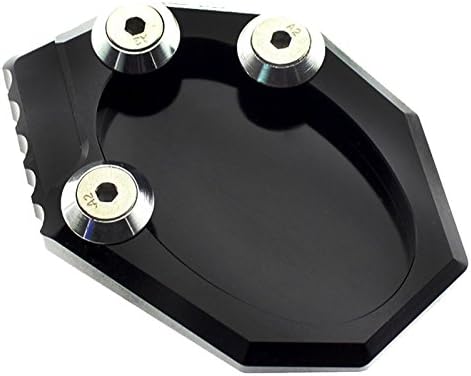 FXCNC Racing Aluminum CNC Motorcycle Side Stand Plate Kickstand Extension Pad Compatible with Kawasaki VERSYS 650 2010-2020, KLX250 2009-2015
