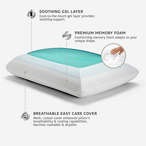 Sealy F01-00597-ST0 Essentials Memory Foam Gel Cooling Pillows thumb #1