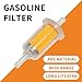 Jitrendo 1 Pack 2 Pcs Universal Car Fuel Filter, Auto Inline, Fits Motorcycle, ATV, Lawn Mower, Snowmobile, Go-Kart