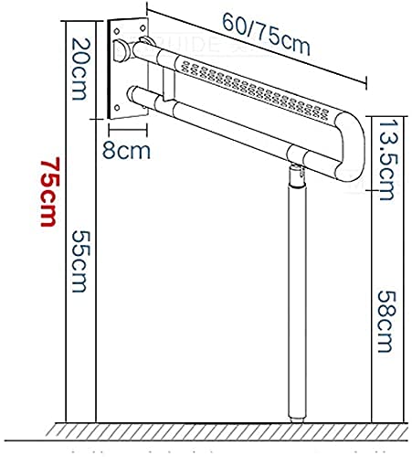 Barre de support de sécurité en acier inoxydable pour espace sanitaire chic - 3