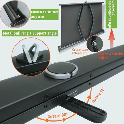 Pantalla de proyección portátil plegable 50" 16:9 miniatura 3
