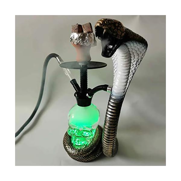 Wasserpfeifen-Set mit Lichtern, Wasserpfeifen-Shisha-Komplettset, Kobra-Form, Wasserpfeife, leicht zu zerlegen und zu… – Bild 6