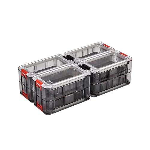 Ecoft Small Tackle Box Removable Freely Assemble Fishing Tackle Storage Box Strip Seal Luminous Waterproof Fishing Tackle Box With Strong Magnetic Function Plastic Storage Organizer Box #TOP28
