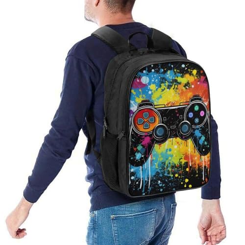 Mochila escolar de videojuegos con espalda acolchada contra el peso 5