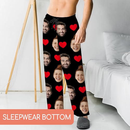 Personalized Mens Pajama Pants With Photo Face For Boyfriend Custom Funny Pajama Bottoms Gifts For Christmas Valentine4