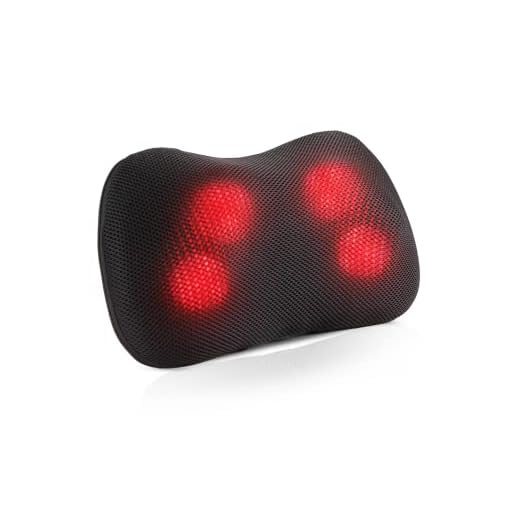 Shiatsu Back Neck and Shoulder Massager with Heat, 3D Kneading Deep Tissue Electric Massage Pillow for Muscle Pain Relief, Spa-Like Soothing for Home Car and Office