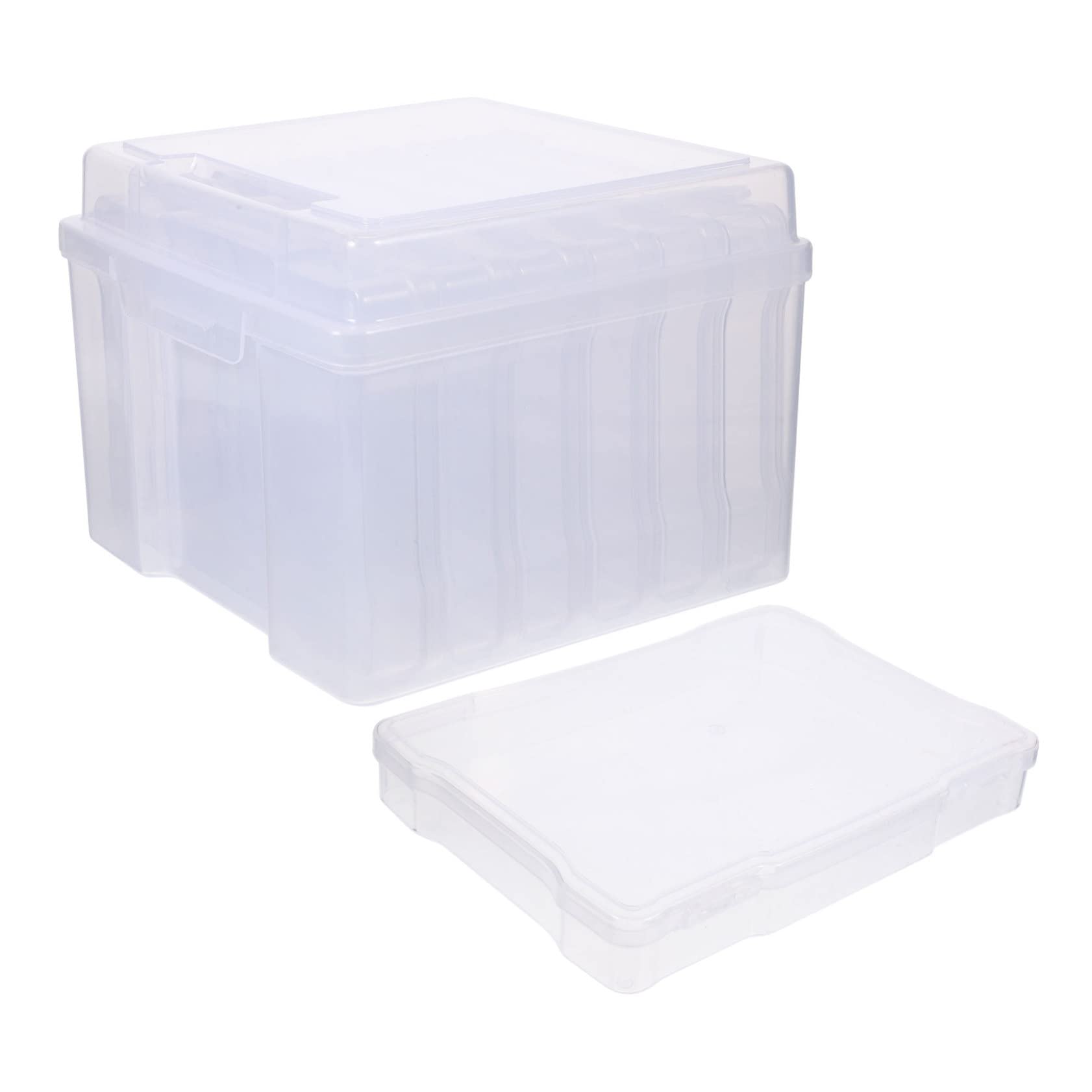 ARTIBETTER Greeting Card Storage Organizer 5x7 Photo Organizer Box Sealing Cards Box for Household Photo Case