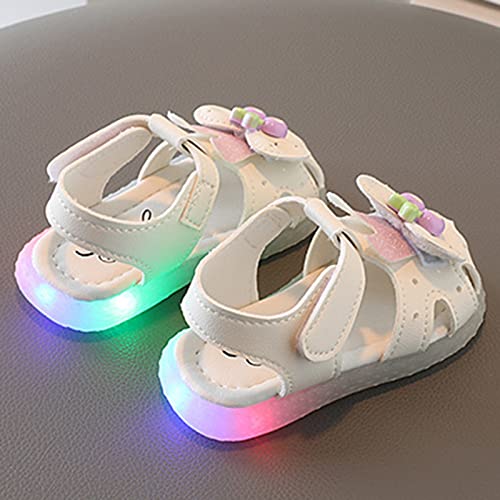 Toddler Baby Girls Cute Light Up Sandals Soft Sole Closed Toe Comfortable Luminous Sneakers Toddler Holiday Shoes3
