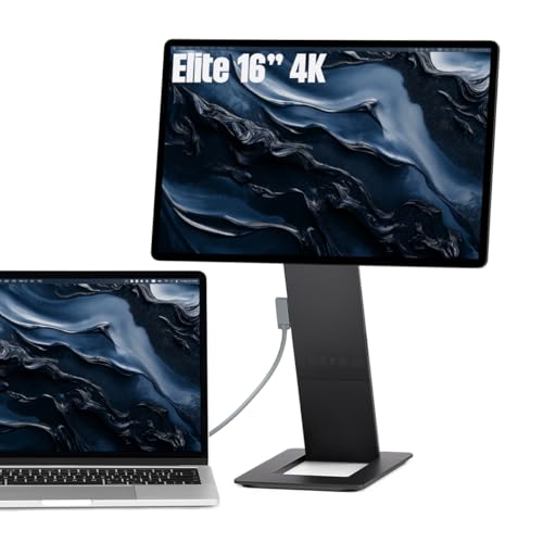SOTSU FlipAction Elite 16" Portable Monitor | 4K |Super Compact | Pivot Rotate | 3840x2400 DCI P3 | 60Hz | 450 Nits | Full Metal CNC | Perfect Match for Mac and Windows (Space Black)