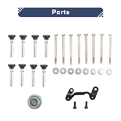 Batoneco Cast Aluminum Valve Covers With Coil Mounts, Valve Covers Kit Compatible With Gm Chevy Lsx Ls1 Ls3 Ls6, Polished, Silver #TOP4