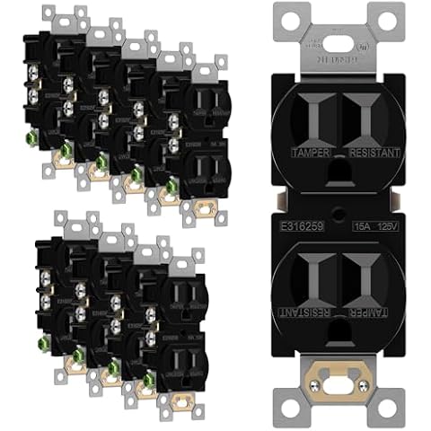 ENERLITES Tamper-Resistant Outlet 10 Pack Cover