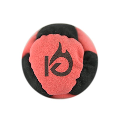 KICKFIRE Hacky Sack - Sand Filled 8 Panel Leather Footbag - Sand Bags for Kids, Teens & Adults