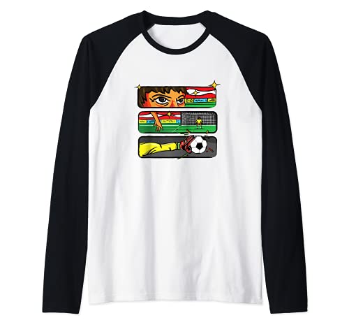 Flag Turkey Raglan Baseball Tee, Black