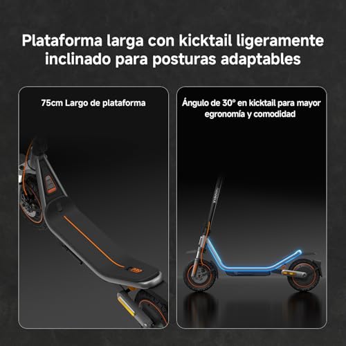 Miniatura 5 de Xiaomi Patinete Eléctrico Serie 6, Homologado DGT, Velocidad Máxima 25 km/h, Autonomía 25-75 km, Neumáticos Sin Cámara 10-12" Pulgadas, Suspensión, Doble Freno, Plegable, Control por Aplicación