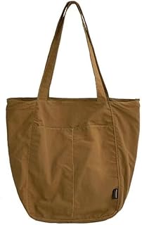 [pisipe] キャンバスバッグ 防水ナイロン カジュアルショルダーバッグ 大容量 通勤トートバッグ (A) [並行輸入品]