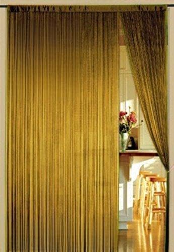 Kaikoon Fadenvorhang 90 cm x 240 cm Gold glänzend (BxH)