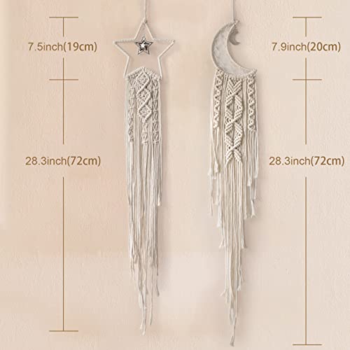 Nice Dream Macrame Star Moon Dream Catchers For Bedroom Adult Dream Catcher Wall Decor Boho Wall Hanging With Tassels Home Decoration Ornament Craft Gift #TOP4