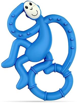 Matchstick Monkey, Antimicrobial Silicone Teether, Easy To Grip, BPA Free, 3 Months Old+, 10 cm, Yellow Mini Monkey
