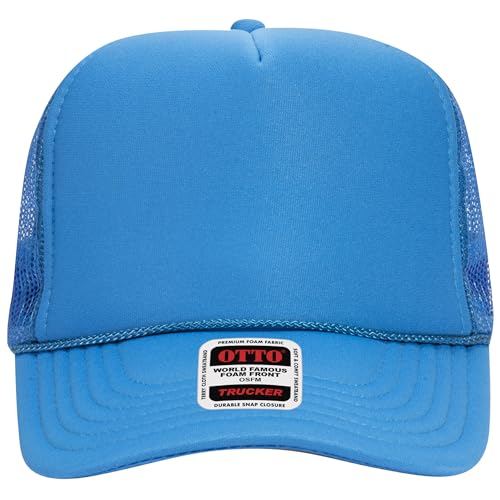 Image of OTTO Polyester Foam Front 5 Panel High Crown Mesh Back Trucker Hats in 97, Bulk, Wholesale