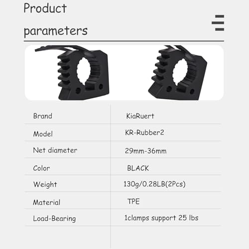 Kiaruert KR-RUBBER Quick-Release Rubber Clamp,Rubber Mount Clamps From 1-1/7'' To 1-3/7'' In Diameter Tools,Used thumb #4