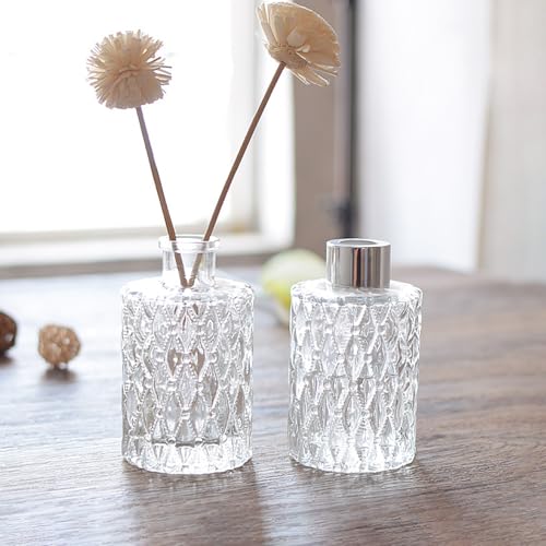 Botella Difusora de Vidrio Transparente 150ML con Tapa Plata miniatura 5