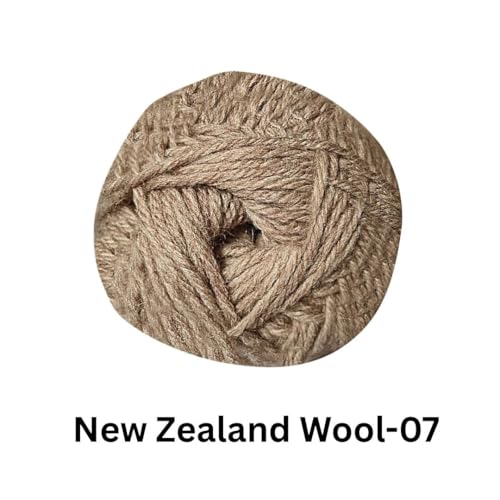 Image of VCR Light Coffee Chunky Wool Yarn, 100 Grams, Hank, 196 Meters, 100% New Zealand Wool Knitting Yarn, Soft Crosia Thread Suitable for Baby Blankets & Booties Pack of 1