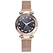 Produktbild SHINEHUA Uhr Fashion Damen Armbanduhren Sternenklarer Himmel Dial Mesh Armband Magnetband Analog Quarzuhr Armbanduhr Elegantem Wasserdichte Kleid Uhren Mode Damenarmbanduhren