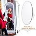 Healeved Suction Cup Magnifying Mirror White, 7X, Bathroom Travel Makeup Applications, Shaving Magnifying Glass Portable Cosmetic Mirror for Women Eyebrow Grooming