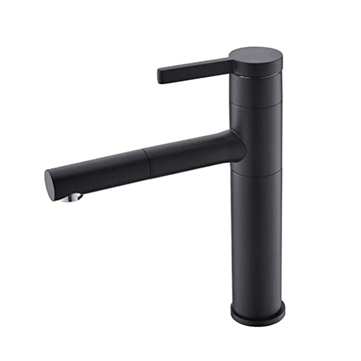 Mitigeur salle de bain arc haut avec douchette extractible et bec rotatif 360