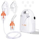 Portable Compressor Nebulizer Machine for Kids and Adults, Pro Compact Cool Mist System for Home Use with Nebulizer Mask Mouthpiece, Friendly for Breathing Problem