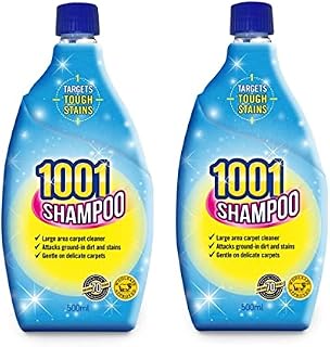 2 x 1001 Carpet Shampoo Hand Cleaner Solution Deep Clean Dirt Stain Remover 500ml